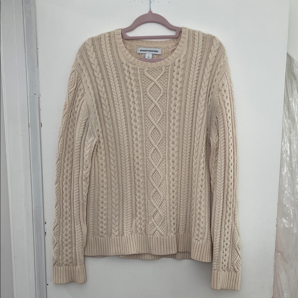 Gilmore Girls Inspired Beige Cable Knit Sweater